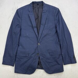 J Crew Blazer Mens 40R Navy Blue Ludlow Carpini Italy Cotton Sport Coat Jacket